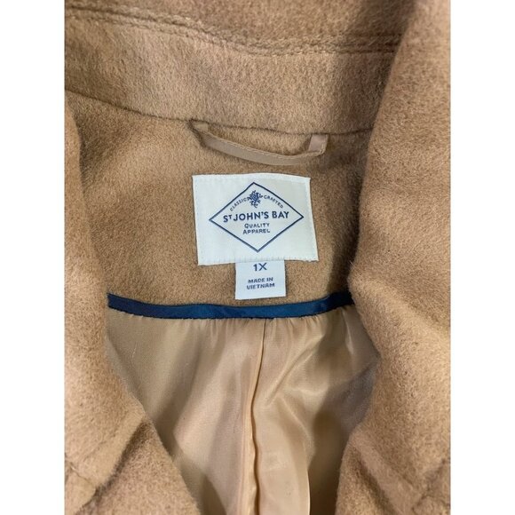 St Johns Bay Women's Caramel Latte Casual Coat - Picture 4 of 8